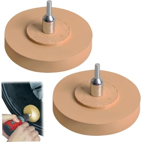 2Pcs Decal Eraser Wheel, 4x0.7 Inch Rubber Eraser Wheel, Decal Remover Eraser Wheel with High Rotation Speed, Eraser Wheel Adhesive Remover