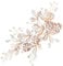 maxtachi Rhinestones Bridal Hair Clips, Handmade Flower Headpiece Hair Pins, Bridal Hair Accessories for Wedding Party Bridal, Ideal for All Hair Types-Rose gold
