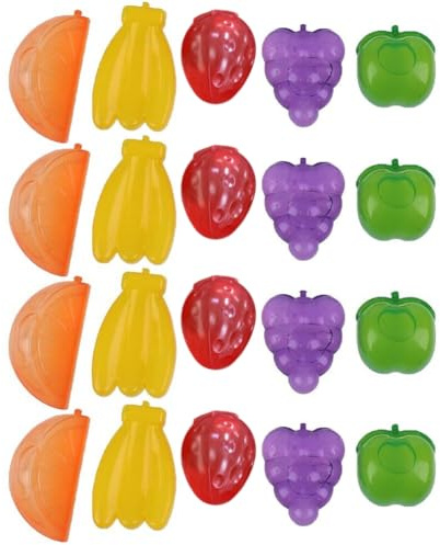 Sanfly 20 Pcs Reusable Ice Cubes Colorful Fruit Shaped Ice Cubes for Drinks Keep Your Drink Cold Longer Refreezable