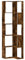 vidaXL Eckregal, Bücherregal Regal 5 Böden, Standregal Bücherschrank für Wohnzimmer, Aktenregal Büroregal Wandregal, Räuchereiche Holzwerkstoff