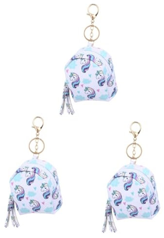 LIFKOME 3stücke Titel Mini Cartoon Geldbörse Für Süßer Schlüsselanhänger Aufbewahrungstasche Für Kopfhörer Und Kleingeld Praktisches Pu Material Für Unterwegs Adorable Cartoon