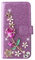 For iPhone 5 /5S/SE 2016/ iPhone SE 1st Gen Case Bling Diamond ROSE FLOWER PU Leather Flip Wallet Girls Women Phone Case Shockproof Bumper Cover Kickstand Protective hands-free Phone Case,Purple