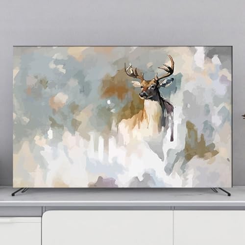 SBJKLYRN Housse TV, Multifonctionnel 32-70 Pouces TV Couverture Anti-poussière TV écran Protecteur for LCD LED intérieur Chambre Salon décoration télévision Dust Cove, Couleur: A(C,45 48in(110x65cm))