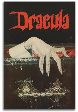 YEESUXII Dracula Horror-Poster, Leinwand, Wandkunst, Dekoration für Wohnzimmer, Schlafzimmer, modernes Zuhause, Wanddekoration, Geschenk, 30 x 45 cm, ungerahmter Stil