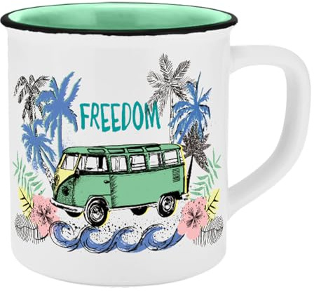 Tasse VW Freedom Emaille-Optik 400ml
