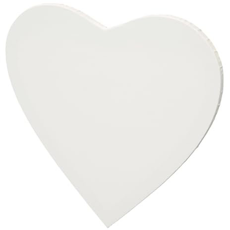 ARTIKUM Herz Leinwand 40 cm | Leinwand auf MDF-Rahmen in Herzform zum Bemalen als DIY-Geschenk für Muttertag, Hochzeit, Valentinstag