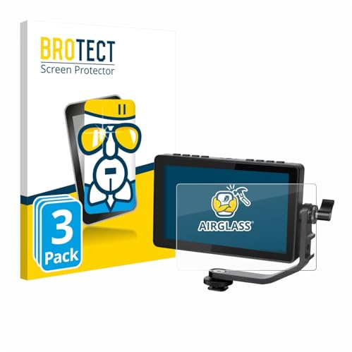 BROTECT Schutzglas für Feelworld F5 PROX 5,5 | 3 Stück Transparenter Displayschutz Made in Germany Schutzfolie Panzer Folie Glas 9H Anti-Fingerprint Einfache Montage Clear