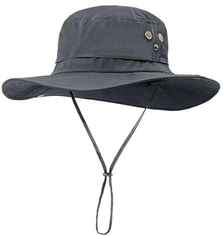 AYPOW Sombrero de Pescador Tallas Extra XL XXL Hombres, Gorras de Sol de Ala Ancha Ligero Transpirable Verano, Protección UV Gorro de Sol Impermeable Secado Rápido, Plegable Bucket Hat Sombrero Safari
