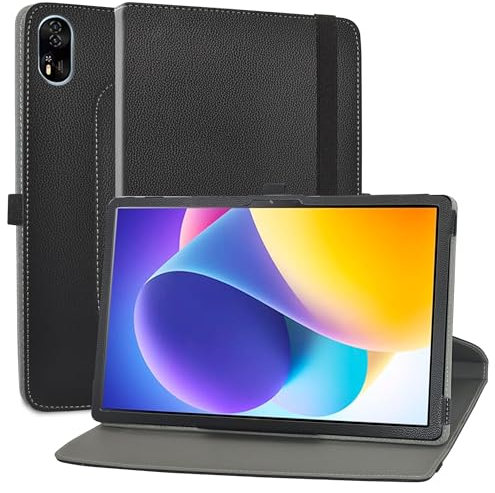 MAMA MOUTH Kompatibel mit Blackview MEGA 8 hülle,360° Drehbarer Stand Cover Premium Schutzhülle Tasche Etui mit Ständerfunktion Case für Blackview MEGA 8 13 Zoll Tablet,Schwarz