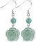 Earrings，Jade Earrings Jade Bracelet/Necklace Feng Shui Wealth Amulet Antique Rose Blossom Charm Money Attraction Crystal Bracelet Fei Cui Jadeit Jewelry Set Bangle Vintage Reiki Meditation Love Prosp