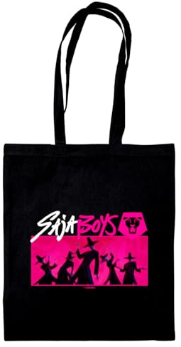 Pyramid International K-POP DEMON HUNTERS (SAJA BOYS) BLACK TOTE BAG – Reusable Eco-Friendly Tote Bag for Shopping, Work, or Everyday Use