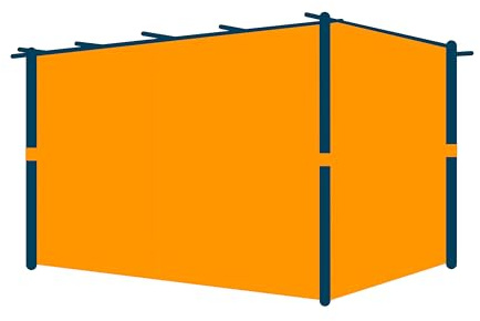 PRIMEYARD Rideaux pour Pergola Classic 3x4 m - env. 180 g/m² Polyester - avec système de Rails et Fermeture Éclair - Champagne