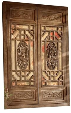 HJLKDYM Fenêtre Rustique En Bois, Cadres De Fenêtre Vintage Antique, Fenêtre Encastrée Pour Abri De Jardin Cuisine Extérieure, Bar Ou Décoration Intérieure(A)