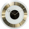 SIGEL NeXtime Wanduhr Retro lautlos, rund, Glas + Metall, Gold, ø 31 cm