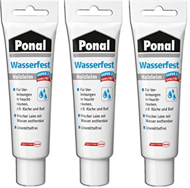 Ponal Holzleim Wasserfest für Verleimungen in Feuchträumen (3x 60g)
