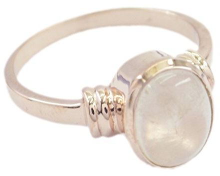 RIYO Idealer Rosenquarz 925 Sterling Silber Roségold rosa Ring Edelstein 59