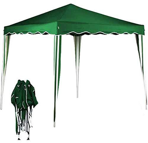 Bakaji Gazebo 3x3 Mt Pieghevole Impermeabile Richiudibile 3 x 3 Tendone Giardino, Telo Impermeabile, Struttura Metallo Apertura e Chiusura a Fisarmonica, modello ISCHIA (Verde)