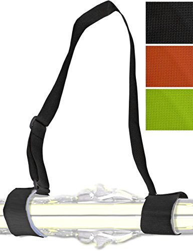 Glamia Hometools.eu® - Cintura da Sci, Cinghia da Indossare con Passanti e Tracolla per Sci e Bastoni, Carving, Escursioni, Fondo - 3 Colori, Nero