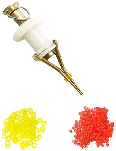Carp Fishing Pellet Bander Tool: Micro Bait Banding Tool With 200pcs pellet Bands