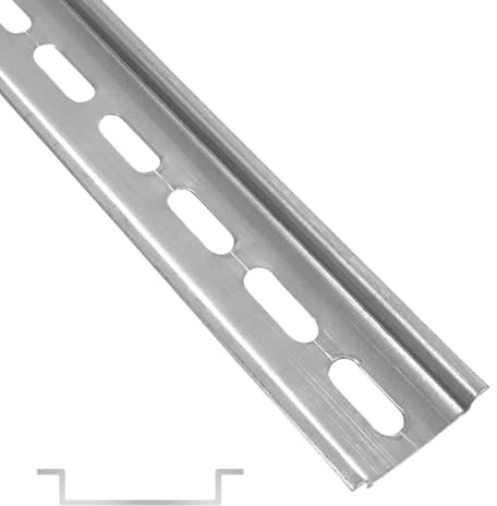 ARLI Hutschiene 200 mm gelocht Tragschiene 35 x 7 mm aus verzinktem Stahl für Verteilerkasten Schaltschrank Montage DIN Schiene für Montageplatte