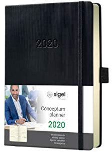 SIGEL C2013 Wochenkalender 2020, ca. A6, schwarz, Hardcover Conceptum - weitere Modelle