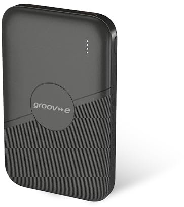 groov e Power Bank 5000 - Portable Phone Charger Power Bank for Smartphone, Android, & iPhone - 5000mAh Power Bank Fast Charging - USB-A & USB-C Output, USB-C Input - Pre-Charged