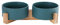 Vert Pet Gamelles pour Chien et Chat Gamelles Chien Chat Céramique Support Bambou -Va au Lave-Vaisselle et Facile à Nettoyer (2 Bol)