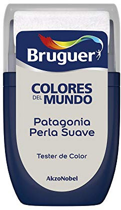 Bruguer Tester Colores del Mundo Pintura para paredes monocapa Patagonia Perla Suave, 30 Mililitros