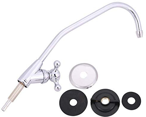 Filtre à eau pour robinet à col de cygne, robinet d'eau potable, robinet de cuisine en alliage de zinc 1/4 `` robinet à osmose inverse chromé Ro filtre à eau potable