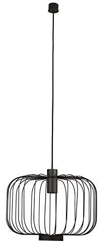 s.luce Rooms L direkt & indirekte Gitter-Hängeleuchte Ø48cm Gitterleuchte Metall Pendelleuchte, Farbe:Schwarz