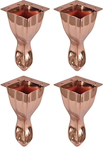 New Elegant Design 4Pcs Rose Gold Metal Furniture Legs/Feet for Cabinet, Stool, Bookcase, Sofa
