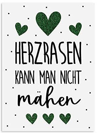 Nastami Valentinskarte Postkarte Valentinstag Karte Liebe Jahrestag Geschenk (Herzrasen)