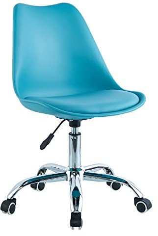 Brigros WeHome Moderner Bürostuhl Jugendzimmer Arbeitszimmer Wartezimmer Bürostuhl mit Kunstledersitz (Hellblau)