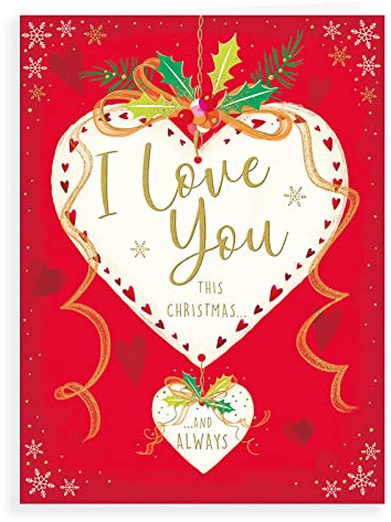 Regal Publishing Moderne Weihnachtskarte Open Love, 30,5 x 22,9 cm
