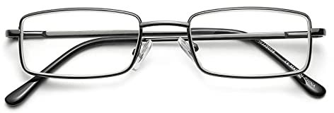 SKYWAY Blue Light Blocking Reading Glasses for Men, Fashion Metal Frame Computer Readers with Spring Hinges Anti Eyestrain/Glare/UV Ray Filter Eyeglasses +1.5