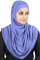 MyBatua Damen Al-Amira Hijab mit Unterschal/Mütze/Motorhaube aus weichem Viskose-Jersey, sofort einsatzbereit, HJ-129, Helles Indigoblau, Einheitsgröße