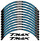per Ya-MA-HA T-Max 500/530/560 TMAX500 TMAX530 TMAX560 Moto Ruota Sticker Rflective Scooter Rim Accessori della Banda Deca Ruote Strisce Cerchi Moto (Color : 15 inch Blue)