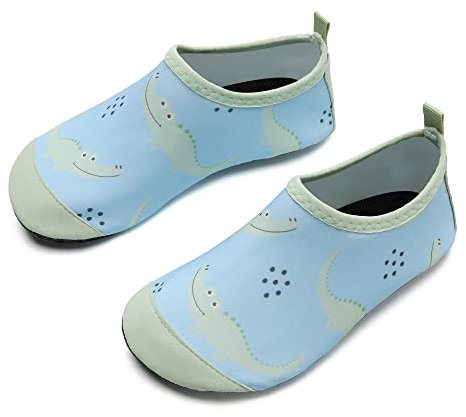 IceUnicorn Badeschuhe Kinder Schwimmschuhe Jungen Mädchen Strandschuhe Baby Aquaschuhe Barfußschuhe Kleinkind Wasserschuhe(Krokodil, 20/21 EU)