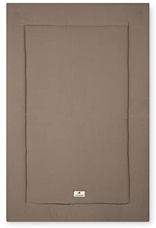 Julius Zöllner Musselin Krabbeldecke| Gr. 95x135 cm | Made in Germany | 100% Baumwollmusselin| OEKO-TEX® STANDARD 100 | Nougat