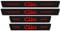 4 Pièces Protection Seuil de Porte de Voiture pour for Renault Clio 2 3 4 5 MK2 MK3 MK4 Autocollant en Cuir de Fibre de Carbone Plinthes pour Auto Red