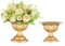 Sziqiqi Lot de 2 vases Urnes Vintage en métal doré pour décoration de Mariage, Mini Arrangements Floraux, Pots de Fleurs pour Mariages, centres de Table