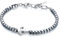 GAVU Bracelet Hématite Carrée Breloque Ancre Marine Chaîne Réglable Homme