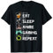 Chemise Eat Sleep Anime Gaming Repeat Kawaii Otaku Anime Manga T-Shirt