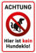 Hier kein hundeklo Schild - Hundekot verboten Schilder PCV oder ALU-Dibond 20x30cm (Kein Hundeklo (ALU-Dibond))