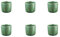 Björn, Collection Magma, Lot de 6 Mugs 20cl en Grès avec Email Réactif, Vert - Tasses à Café ou Thé - Compatible Micro-ondes et Lave-vaisselle