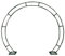 ALKOY Schwarzer Gartenbogen, Runder Metall-Hochzeitsbogen, Gewölbte Gartenlaube Mit Sockeln, Ballon-Blumen-Ring-Ständer-Kreis Für Den Valentinstag/Schwarz/Mittel 2,6 * 2,2 M