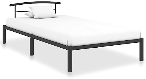 Annlera Bettgestell 210x100x63cm Schwarz Metall Palettenbett Jugendbett Massivholzbett Bett Im Gästezimmer Metallbett Tagesbett Bodenbett Doppelbett Boxspringbett Futonbett Polsterbett