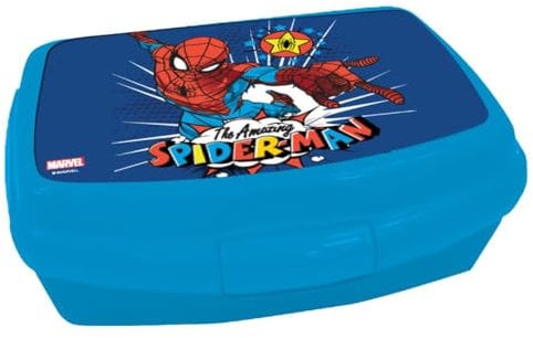 ALBRI Porta merenda in polipropilene uso alimentare di Spiderman, ecologico, pratico, sicuro e infrangibile