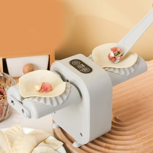 EpheyFIF Máquina eléctrica de albóndigas, moldeador eléctrico de raviolis, antiguo fabricante automático de raviolis, para cocina doméstica (gris)