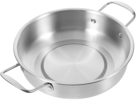 FUNOMOCYA Spill Pot Stainless Steel Soup Pot for Korean Ramen Noodles Double Handles for Kitchen Utensils and Outdoor Use